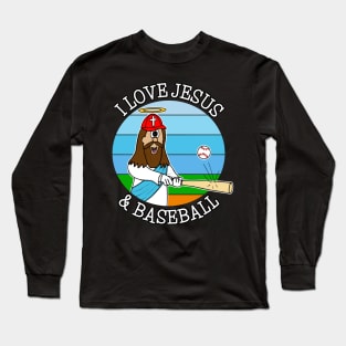 I Love Jesus and Baseball Long Sleeve T-Shirt